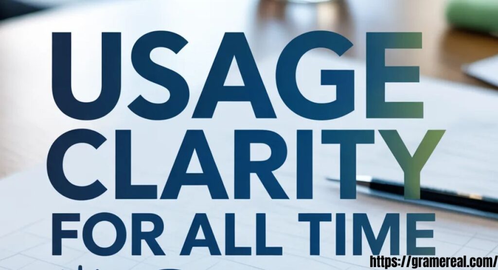 Usage clarity for All time or all time