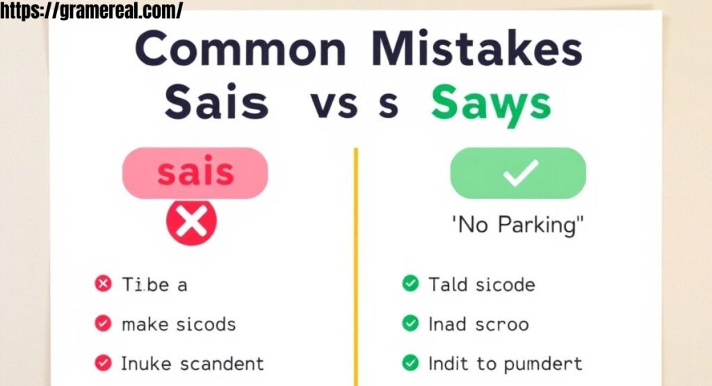 Sais vs Says: A Common English Spelling Confusion