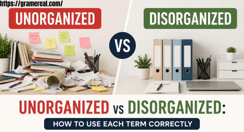 Unorganized vs Disorganized: How to Use Each Term Correctly
