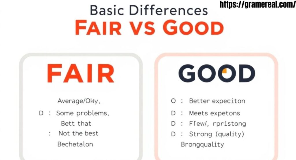 Basic differences between Fair vs good