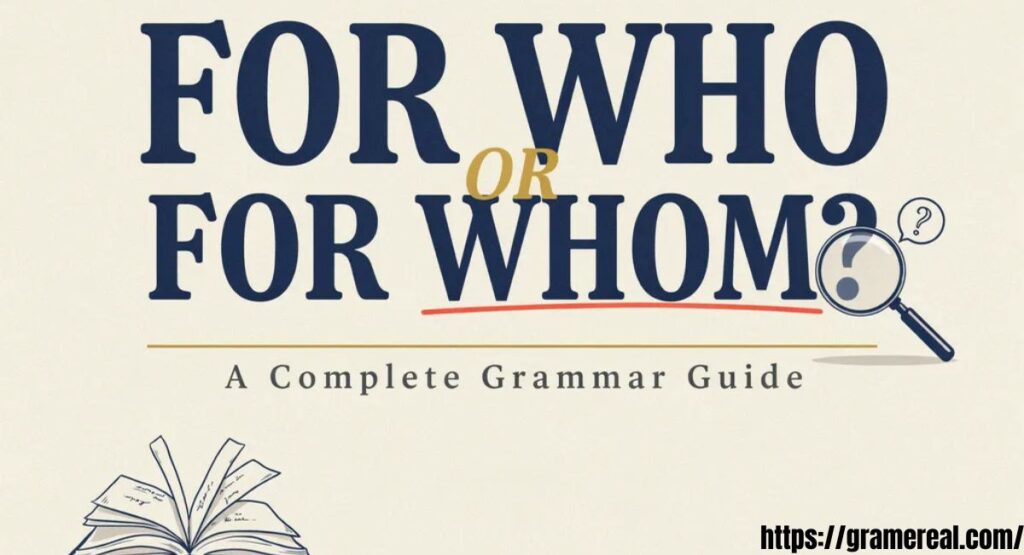 For Who or For Whom: A Complete Grammar Guide
